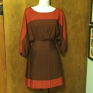 NWOT NEW YORK & CO BURGUNDY AND MARRON SKIRT SET